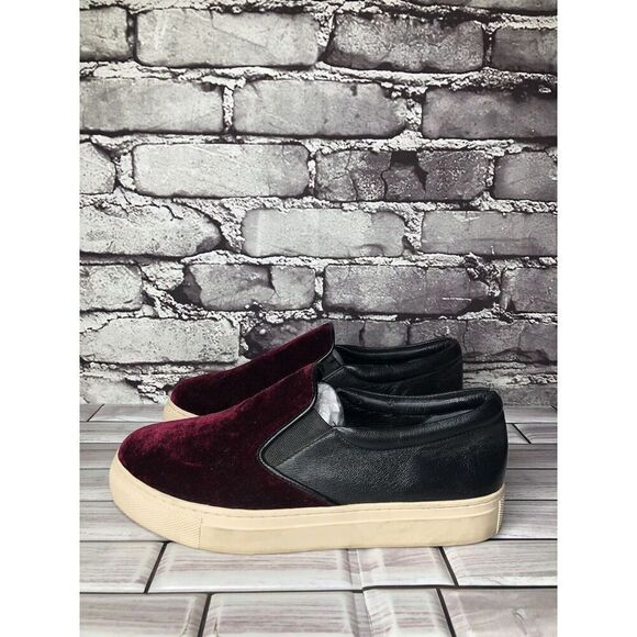 Barney’s New York Red Velvet Suede Slip On Casual Sneakers Shoes Women 36EU/6M U - Picture 7 of 16